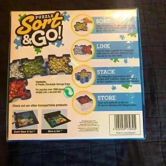 Ravensburger Puzzle Sort & Go 6 Stackable Sorting‎ Trays Jigsaw Organization NEW - Picture 2 of 2